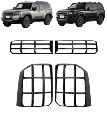 【kiAuto】新型 ランドクルーザー250 ランクル250 TRJ250W GDJ250W 専用 外装 ヘッドランプガード+テールランプガード ウインカー テール レンズカバー ガーニッシュ ヘッドランプライト+リアテールライト 保護カバー キズ防止 汚