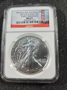 ?? 2011 (S) 1オンス シルバー イーグル ドル コイン NGC MS69 アーリーリリース サンフランシスコ