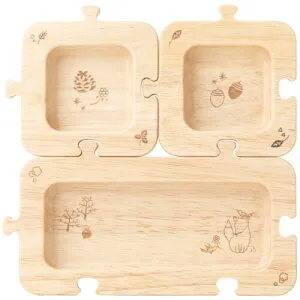 agney*(アグニー) 森のジグソープレート 単品（ラバーウッド）