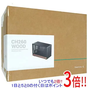 【1日と5.0のつく日、18日はポイント3倍！】DEEPCOOL PCケース CH260 WOOD R-CH260-BKNWM0-G-1 ブラック