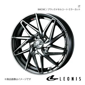 LEONIS/IT ライフ JC1/JC2 アルミホイール1本【16×5.0J 4-100 INSET45 BMCMC(ブラックメタルコート/ミラーカット)】 0040572