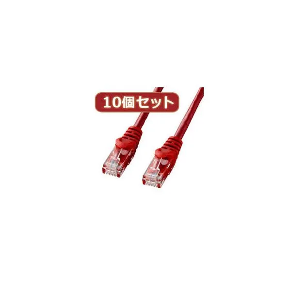 サンワサプライ 【10個セット】サンワサプライ カテゴリ6UTPLANケーブル LA-Y6-03RX10