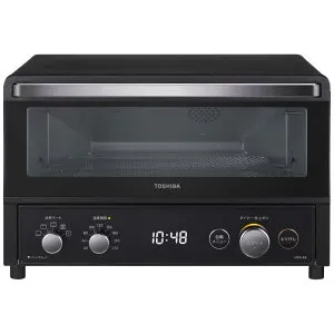 東芝 TOSHIBA コンベクションオーブントースター 自動メニュー 1300W/食パン4枚 ブラック HTR-R8-K