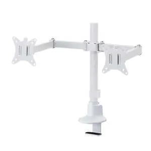 サンワサプライ モニターアーム (デュアル・ロングアーム・薄型ショートクランプ) CR-LAC216W