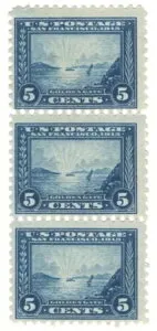 US Sc# 403 *MINT OG H* { 3枚組 } PERF 10' パナマパシフィック 1915年 CV$ 480.00