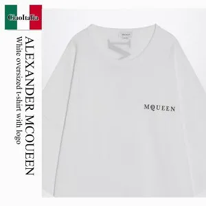 【数量限定・在庫限り・早い者勝ち！】 アレキサンダー・マックイーン / Alexander Mcqueen White Oversized T-Shirt With Logo / 828434 QTADE / 828434 QTADE 0909 / 828434QTADE0909 / Tシャツ・カットソー