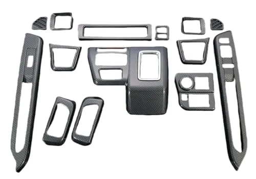 【Aobexalt】ダイハツ新型アトレーForATRAIS700VS710Vインテリア9点フルセット前側両側左右・センターエアコン吹き出し口・ドリンクホルダー・スタートワンボタンハザードボタンパネル・ドアハンドル・ウインドボタンカバーベゼルガーニッシュフレ