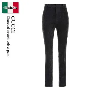 【数量限定・在庫限り・早い者勝ち！】 グッチ / Gucci Charcoal Stretch Velvet Pant / 854586 ZAUG7 / 854586 ZAUG7 3774 / 854586ZAUG7 / 854586ZAUG7 3774 / 854586ZAUG73774 / パンツ