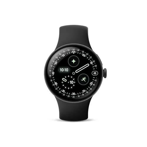 Google グーグル Pixel Watch 4 (45 mm) Matte Black アルミケース/Obsidian アクティブバンド Wi-Fi GA09962-US