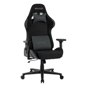 【30日は24時間限定クーポン配布】VESTEX（ベステックス）S1 カラーファブリック ゲーミングチェア ブラック VES-S1BK(2644280)代引不可 送料無料