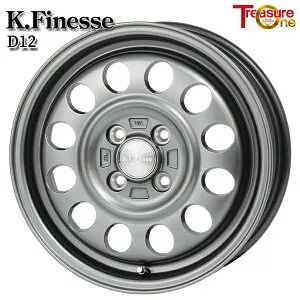 エブリィ アトレー 14インチ 4.5J 4H100 +45 JWL-T トレジャーワン ケイフィネス D12 ガンメタブラック アルミホイール単品 4本（1台分） 送料無料