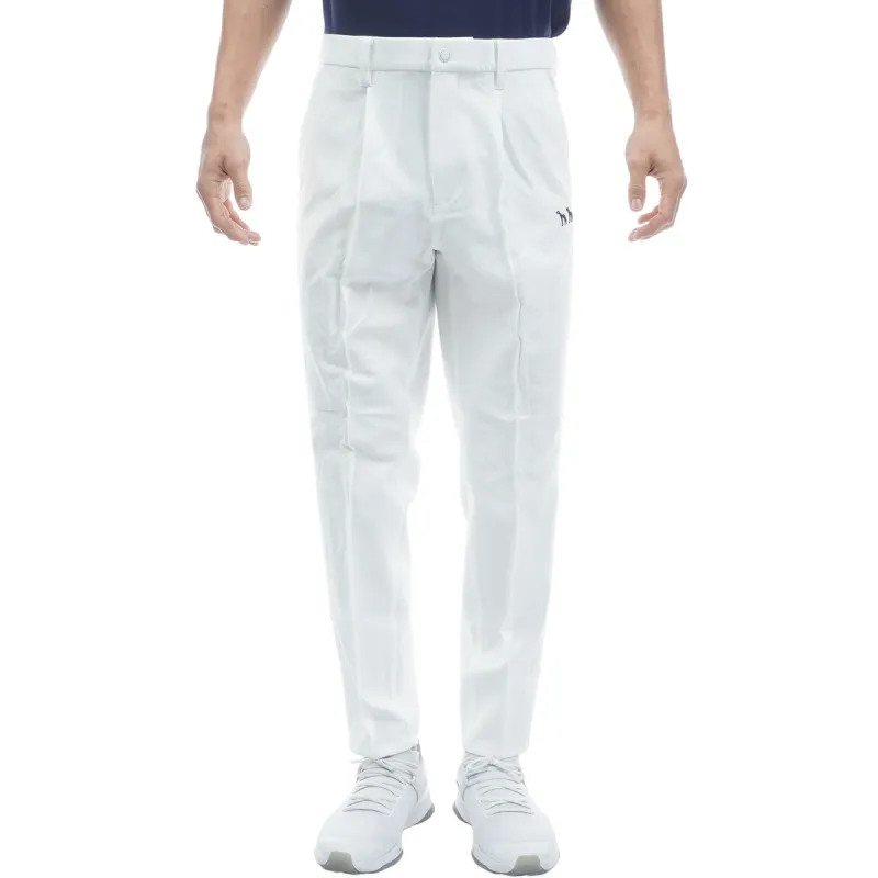 [値下げしました] アダバットネイビー ADABAT NAVY ストレッチ UVカット 接触冷感 櫻井貴史 コラボクールテーパード ワンタックパンツ ホワイト 001 メンズ