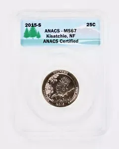 2015-S America The Beautiful National Park Quarters ANACS MS67 25c - 5 コイン セット