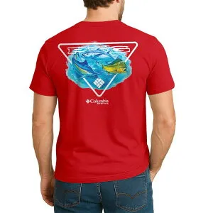 コロンビア メンズ トップス Tシャツ グラフィック Men's Columbia PFG Bopp Graphic Tee Spark Fish Red レッド