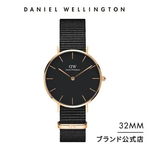 ＼全品対象豪華ギフト有り／ 腕時計 メンズ レディース ダニエルウェリントン DW Petite Cornwall Black 32mm 時計 ブランド 20代 30代 ウォッチ おしゃれ ブランド ブラック かっこいい 高級 上品 大