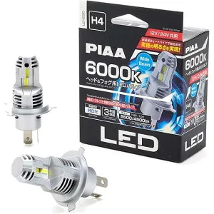 【在庫有・即納】PIAA(ピア) ヘッドライト/フォグランプ用 LED LEH230 H4 6000K 車検対応 34/34W Hi5500/Lo4500lm 12V/24V共用 カー用品