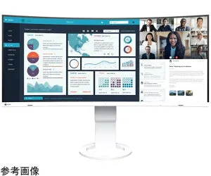EIZO 37.5型 曲面ウルトラワイドモニター FlexScan 3840×1600/HDMI DisplayPort Type-C /ホワイト/スピーカー：あり 1台 EV3895-WT