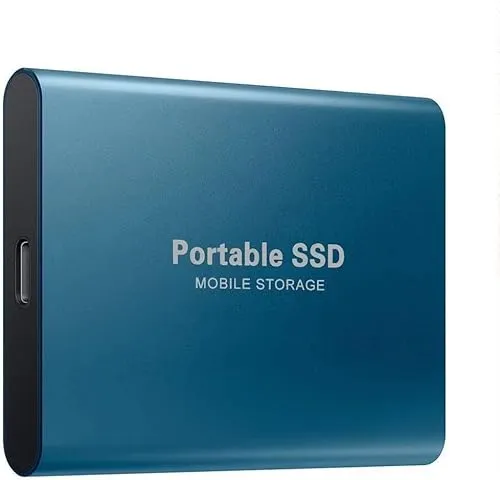 LOGANZ 外付けSSD 16T 14T 12T 10T 8T 6TB新しいアップグレードされた外付けSSD 4T 2T 1T 500GB 250GB、ポータブルSSD 高速転送Z. (6TB, Blue)