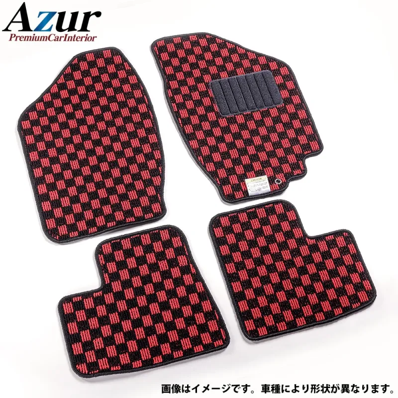 Azur フロアマット チェック柄 レッド ヴェルファイア GGH,ANH2#W H20.05-H23.11