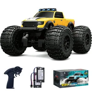 【楽天1位】水陸両用 ラジコンカー 子供 人気 大型 オフロード 4WD ラジコン 防水 車 RCカー 360°回転 LEDライト付き 2.4GHz バッテリー2個付属 リモコンカー 全地形 外遊び 水遊び 男の子 女の子