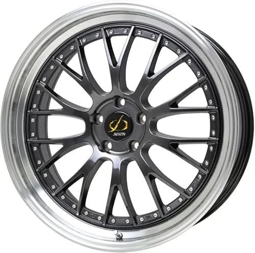 復刻版 ホイール 4本セット Stich Mesh NR シュティッヒ メッシュ NR 21インチ 8.5J +38 5H114.3 ハイパーガンメタ & リムポリッシュ 人気 深リム クラウン クロスオーバー スポーツ 30系 アルファード ヴェルファイ