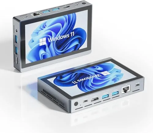 ミニpc Intel N5095 タッチパネル付きmini pc Windows 11 Pro 小型PC DDR4 16GB+256GB 4コア/4スレッド 最大周波数2.9GHz ミニパソコン 4K@60Hz 2画面出力みにPC 豊富なインターフェースU