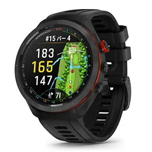 ガーミン(GARMIN) Approach S70 47mm Black AMOLED(有機EL)ディスプレイ搭載 ゴルフウォッチ GPSマップ