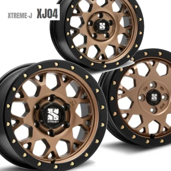 16インチ 5H114.3 7J+35 5穴 4本 1台分セット エクストリームJ XJ04 RAV4 デリカD5 ホイール XTREME-J XJ04 MLJ マットブロンズブラックリム KY