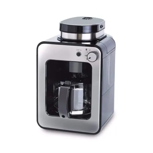 全自動コーヒーメーカー SC-A211 ステンレスシルバー | コーヒーメーカー 全自動 ドリップ方式 豆/粉両対応 ミル付き 蒸らし機能 ガラスサーバー コンパクト
