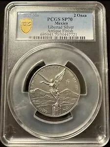 2018-Mo メキシコ リベルタ シルバー 2 オンザ アンティーク PCGS SP70 - 限定 2000 鋳造