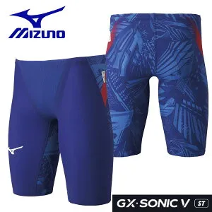 FINA承認水着 ミズノスイム ハーフスパッツ GX・SONIC5 ST メンズ 競泳水着 N2MB0501 DIVERCUTY BLUE 布帛素材 選手向き スプリンター 高速水着 男性用 ジーエックスソニックファイブ