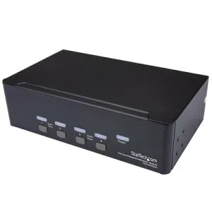 StarTech.com SV431DPDDUA2 4ポートデュアルDisplayPortKVMスイッチ4K/60HzDisplayPort1.2対応PC/CPU/パソコン切替器パソコン4台の制御に4K/60Hzディスプレイ2台の機能を追加
