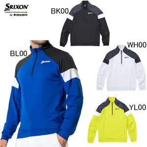松山英樹プロ共同開発 スリクソン by デサント SRIXON 長袖ハーフジップ ハイブリッド プルオーバー RGMWJL53 メンズ トレーナー ゴルフウエア 秋冬モデル
