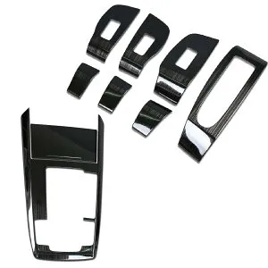 新型 マツダ CX-30 DM系 専用 内装 ステンレス 変速レバー カバー/インテリアパネル シフトパネル?ドアスイッチカバーセット MAZDA CX30 専用 設計 (ブラックヘアライン)