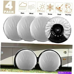 Wheel Covers Set of 4 4 27 29 の防水RVの輪タイヤカバーのSET DIAMカンペール自動車のトラックモーター Waterproof RV WHEEL TIRE COVERS SET of 4 27 29 Diam Camper Auto Car Truck Motor 【並行輸入品】
