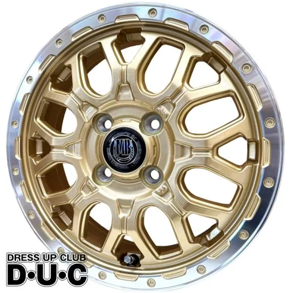 14インチアルミホイール 軽自動車 4本セット MUD BAHN XR-800M ゴールド GL/RP 14-4.5 安心JAWA認証 法人限定発送