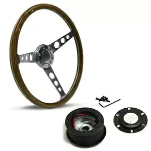 SAAS クラシック ウッド 15 インチ ステアリング ホイール & ハブ アダプター フォード ファルコン XR XT 用 SAAS Classic Wood 15 Steering Wheel & Hub Adapter For Ford Falcon XR XT 【並行輸入品】