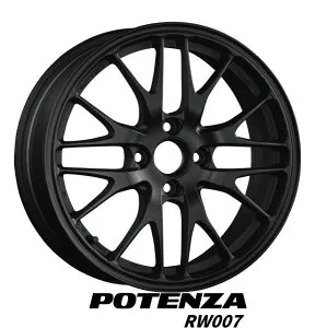 【アルミホイール単品4本価格】【16インチ】【BRIDGESTONE POTENZA RW007】【ブリヂストン ポテンザRW007】【16X6.5J 4穴 PCD：100 インセット45】ロードスター表示は1本価格です