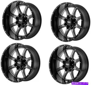 ホイール 4本セット セット4 20 Moto Metal Gloss Grey Center Gloss Blk Lip 20x10 8x170ホイール12mmリム Set 4 20 Moto Metal Gloss Gray Center Gloss Blk Lip 20x10 8X170 Wheels 12mm Rim【並行輸入品】