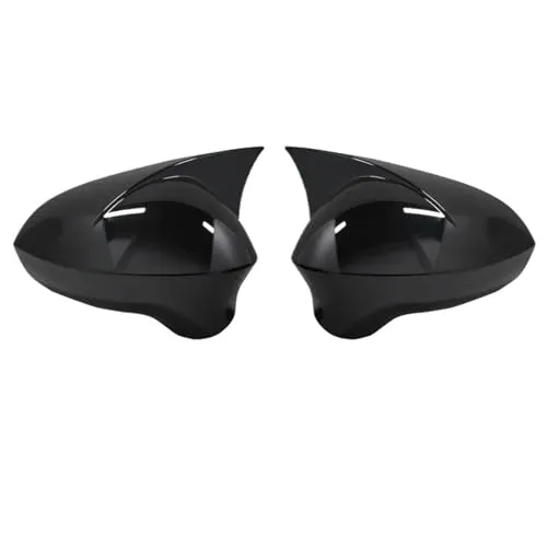 車のバックミラー ハウジング に適合する シートイビサ Mk4 6J 2009 2010 2011 2012 2013 2014 2015 2016 2017 リアミラーカバービューケースプロテクターキャップ(Glossy Black)