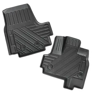 N-BOX 3D フロント フロアマット N-BOXカスタム ハイブリット ホンダ NBOX JF3 JF4 内装 マジックテープ カスタム おしゃれ 一台分 前 ブラック ラバー 汚れ防止 運転席マット 助手席マット 立体 ワ