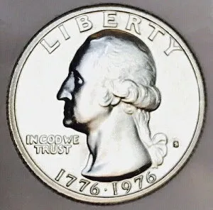 1776-1976 S (3) ワシントン200周年記念 40%銀貨 UNC クォーター、DCAM。宝石！+$1