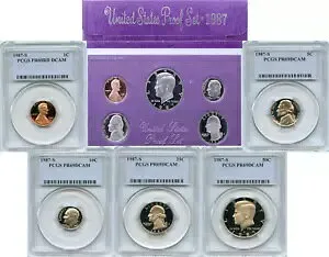 1987-S 認定プルーフセット PCGS PR69DCAM - 5 コインセット「プラス 1987 プルーフセット」
