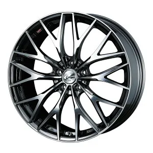 WEDS LEONIS MX アルミホイール4本セット 19X7.5J 5H PCD120 +43 (ブラックメタルコート/ミラーカッ BMCMC) ウェッズ レオニス