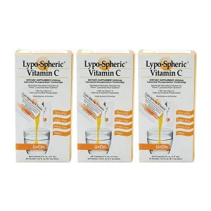 【送料無料】 3個セット ビタミンC 1000mg 30個入り 包み 高濃度 美容 リポスフェリック【LivOn Labs】Lypo-Spheric Vitamin C 1,000 mg 30 Packets