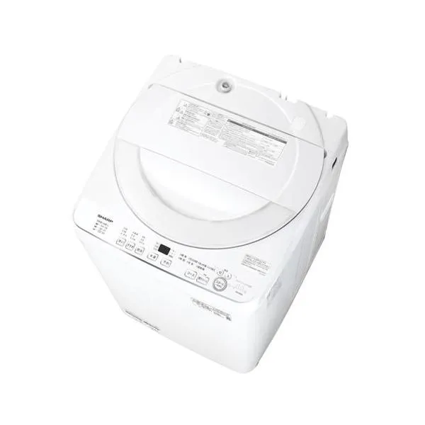 【設置＋リサイクル＋長期保証】シャープ(SHARP) ES-GE6K-W ホワイト系 全自動洗濯機 穴なし槽