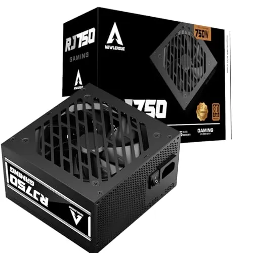 NEWLEAGUE RJ GAMING シリーズ 電源ユニット, 750W, 80PLUS BRONZE認証, PCI-E 5.1 16pin対応, 直付けモデル RJ650BK (ブラック, 750W)