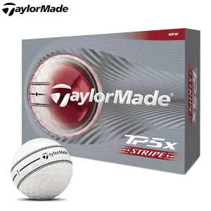 【10％割引クーポン＋P10倍以上♪】4/27まで テーラーメイド TP5x STRIPE ティーピーファイブエックス ストライプ ゴルフボール 1ダース （12球入り） ホワイト [2026年モデル]