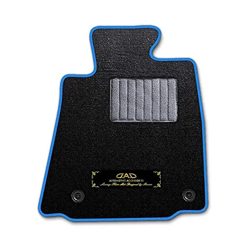 DAD ギャルソン D.A.D エグゼクティブ フロアマット MAZDA(マツダ)CAROL キャロル 型式 : HB36S 1台分 GARSON エレガントデザインブラック/オーバーロック(ふちどり)カラー:ブルー/刺繍:ゴールド CAM250-MZ00