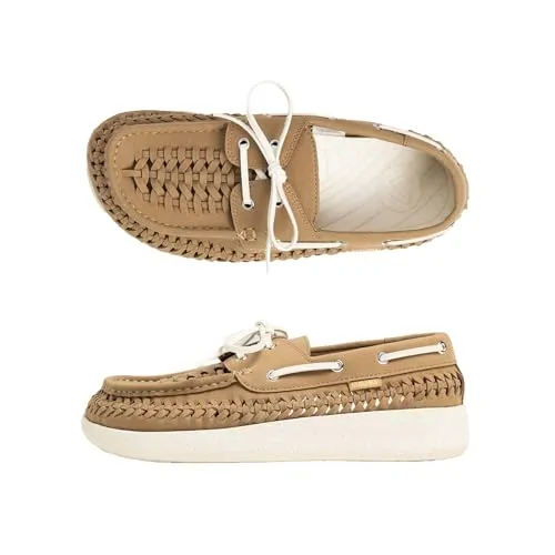 [マリブサンダルズ] SKIPPER BOAT SHOE スリッポン ボートシューズ ユニセックス MS310 TAUPE/OFF-WHITE US 7.0（24.5～25.0cm）